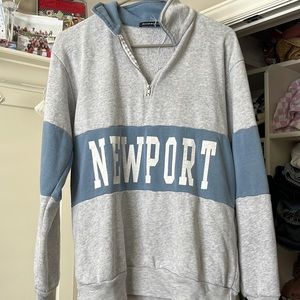 Brandy Melville Newport striped half zip!